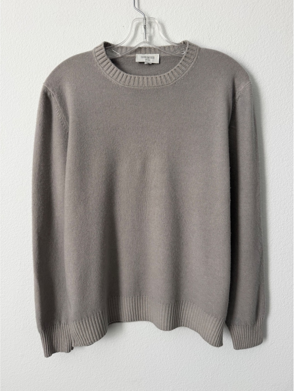 Todd Snyder Long Sleeve Crew Neck Wool Blend Gray Tone Pullover Sweater Size M?